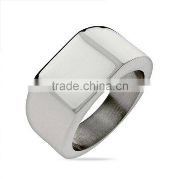 high end customized simple stainless steel ring mens personalized wide ring cheap wedding ring