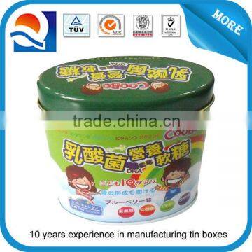 Oval-shaped beautiful design Gift Tin box , Candy box