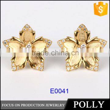 2015 Hot Selling fashion earring designs new model earrings sun micro plates ladies gold earrings