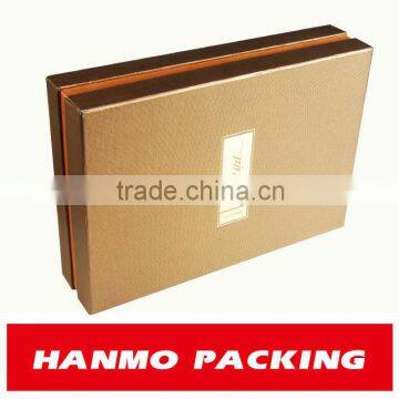 Cube Packing Box With Bottom and Lid,Gold Color