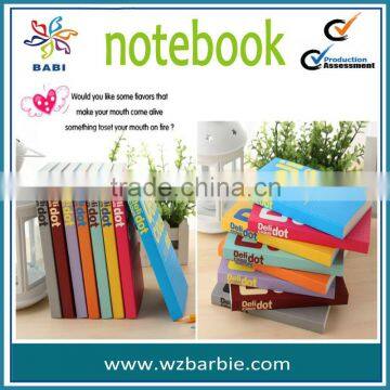 printed notebook with color page