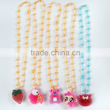 Children fashion Lovely cartoon design led necklace flashing