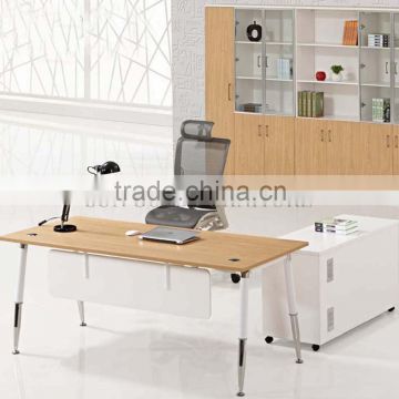 general manager office desk, white back steel board office table (SZ-OD319)