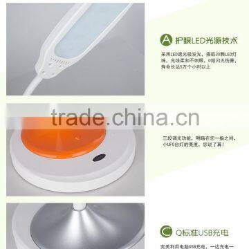 Flexible Battery LED Reading Light JK-852-W Adjustable USB Rechargeable Touch Sensor LED Desk Flexible Reading Light photo-2