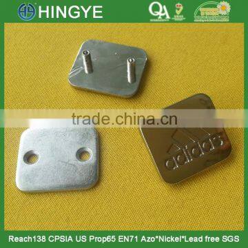 Wholesale Zinc Alloy Square Shaped Metal Brand Logo Label for Garments 15336 photo-2