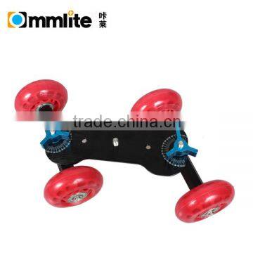 Commlite Skater Dolly Table top slider Super mute for DSLR camera and Camcorders