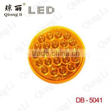 12 volt 4inch round amber sealed multifunction led stop turn tail light for truck trailer