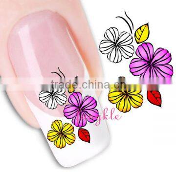 Hotselling flower water nail sticker decals