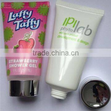 plastic tube packaging with screen printing,Gloss vanish hdpe plastic make up cosmetic tubes