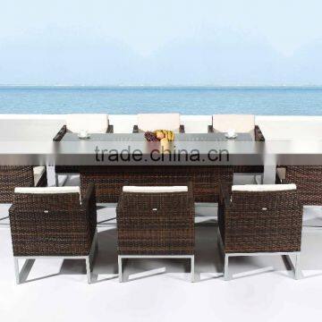 Garden PE Rattan dining table and chair