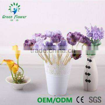 2016 Wholesale Multicolor Latex Artificial PU Flowers Poppie Real Touch Bouquet Wedding Bridal Decor Display Flower photo-4