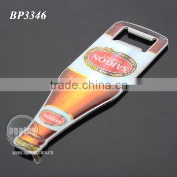 Promotion Vietnam Saigon Souvenirs Bottle Shaped Printing Stainless Steel Metal Custom Beer Shape Opener photo-4