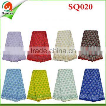 SQ020 High End Cotton Lace Fabric Dubai Supplier With Cheap Price