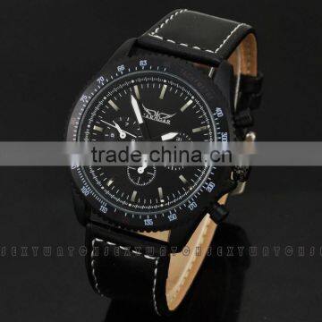 JARAGAR Brand Elegant Automatic Mechanical Watch 6 Hands Mens Watches Famous Wristwatch Leather Strap Relojes De Marca photo-2