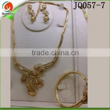 Gold Plated Earring Necklace Bracelet Set Nigerian photo-6