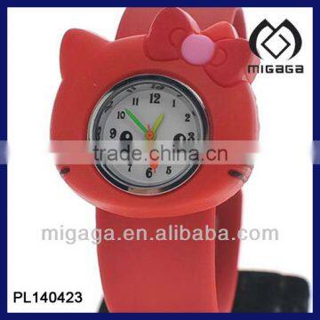 KITTY SILICONE SLAP WATCH FOR KIDS-SILICONE SLAP WATCH WITH KITTY IMAGE