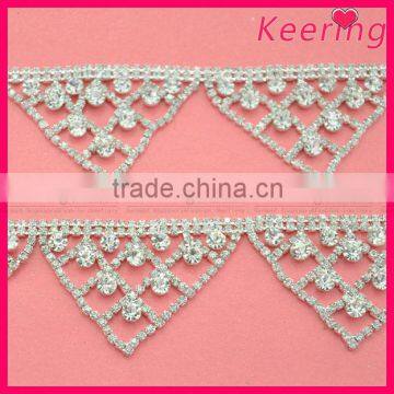 Hot sale pearl and crystal rhinestone cup chain for decorations WRC-202