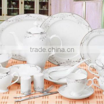 61pcs bone china dinner set with decal