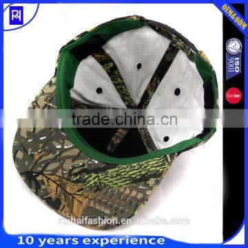 High Quality Custom Embroidered Cotton Camo 6 Panel Baseball Cap 6 Panel Flat Camo Snapbck Hats photo-5