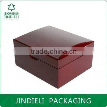 Dark Red Wood Lacquered Jewelry Box Packaging photo-3