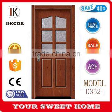 wooden glass sliding panel door