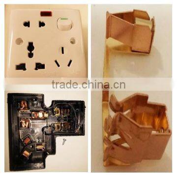 Socket brass parts Electrical Metal Stamping component contact ROHS approved