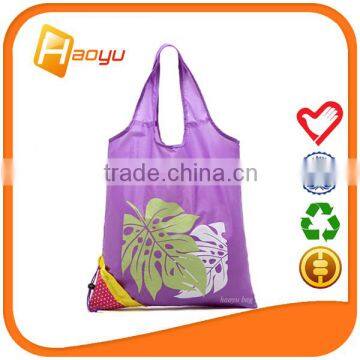 Promotional cheap nylon foldable shopping bag wolesale