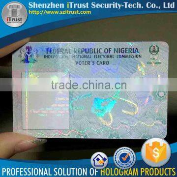 Custom id card overlay hologram id card hologram stickers fl hologram overlay                        
                                                Quality Choice