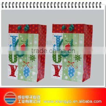 optical paper bag ,led flashing bag for promotional gifts