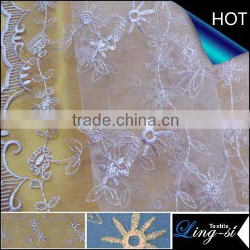 Organza Embroidery Fabric for Dress and Bridal