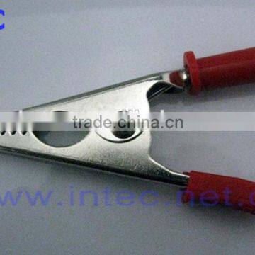 Jumper Wires Alligator Crocodile Roach Test Clip Plastic Handles Crocodile clips 80mm red color I00141