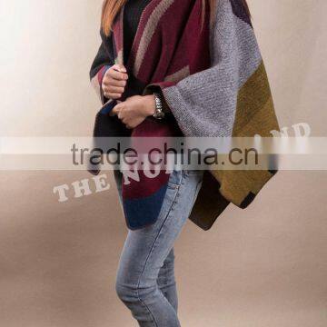 New Fashion Cashmere Jacquard U-Cape CP14092601B