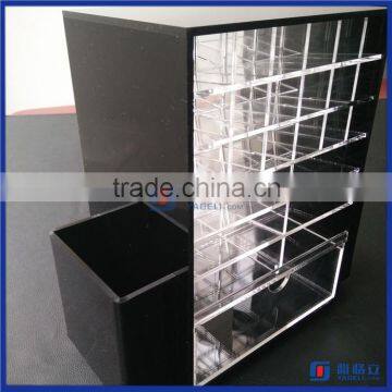 China Manufacturer Acrylic Lipstick Organizer Acrylic Lipstick Holder with Makeup Brushes Holder