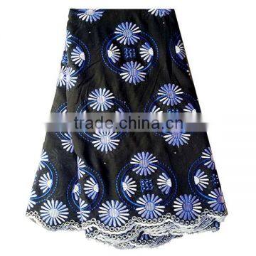 Hot selling african lace styles / black lace fabric wholesale / swiss voile lace austria for party