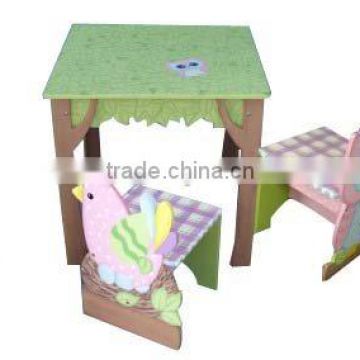 Wooden Imaginative Birds Children Table And Chairs