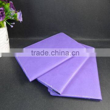 Gold Hot Stamping Purple Leather Passport Holder photo-3