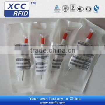 134.2khz syringe microchip for cow, fish , sheep animal