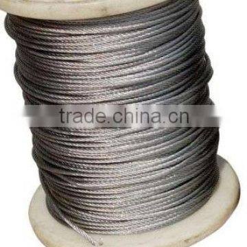 Top quality 304 stainless steel wire rope 1*7