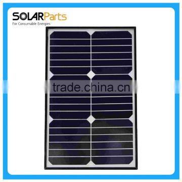 18W Sunpower cell Tempered Glass laminated Solar Panels module