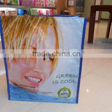 ZH1001 100% recycled plastic bottles R-P PET shopping bags