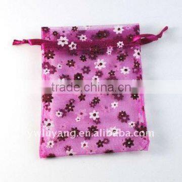 Printing Drawstring Organza Souvenir Bag For Promo Gifts