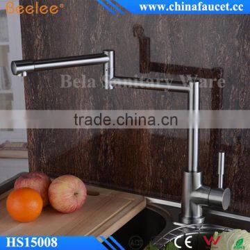 Long Handle Kitchen Pot Filler Faucets With Folding Swivel Spout                        
                                                Quality Choice