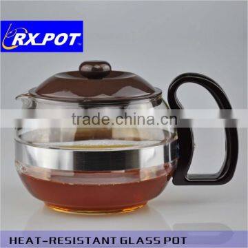 New Product Stove Top Pyrex Glass Whistling Tea/Water Kettle 600u/1000u/1200u