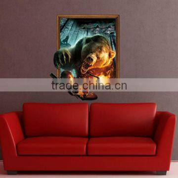 Bear Attack 3D Wall Sticker Decor Decal