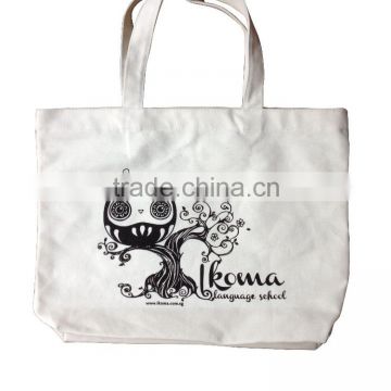 Custom logo printing standard size cotton canvas fabric tote bag                        
                                                                                Supplier's Choice