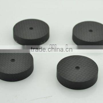 High Performance 40mm*10MM Carbon Fiber Speaker Spike Pad Base Stand Protective Black Hi Fi