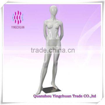 Egg head whitte glossy faceless full body mannequin