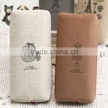 Hot sale retrostyle cheap custom pencil bag with high quality