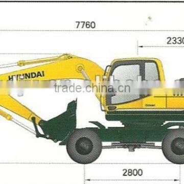 wheel excavator for sale with 0.6m3 R150W-9