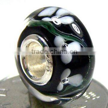 925 Sterling Silver Colorful Glass Beads